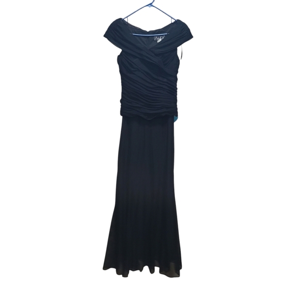 Vintage Alex Evenings Black Evening Dress - Picture 1 of 6